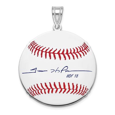 Trevor Hoffman Hall of Fame Signature Medium Epoxy Baseball Pendant Sterling Silver SSHF10TH18, UPC: