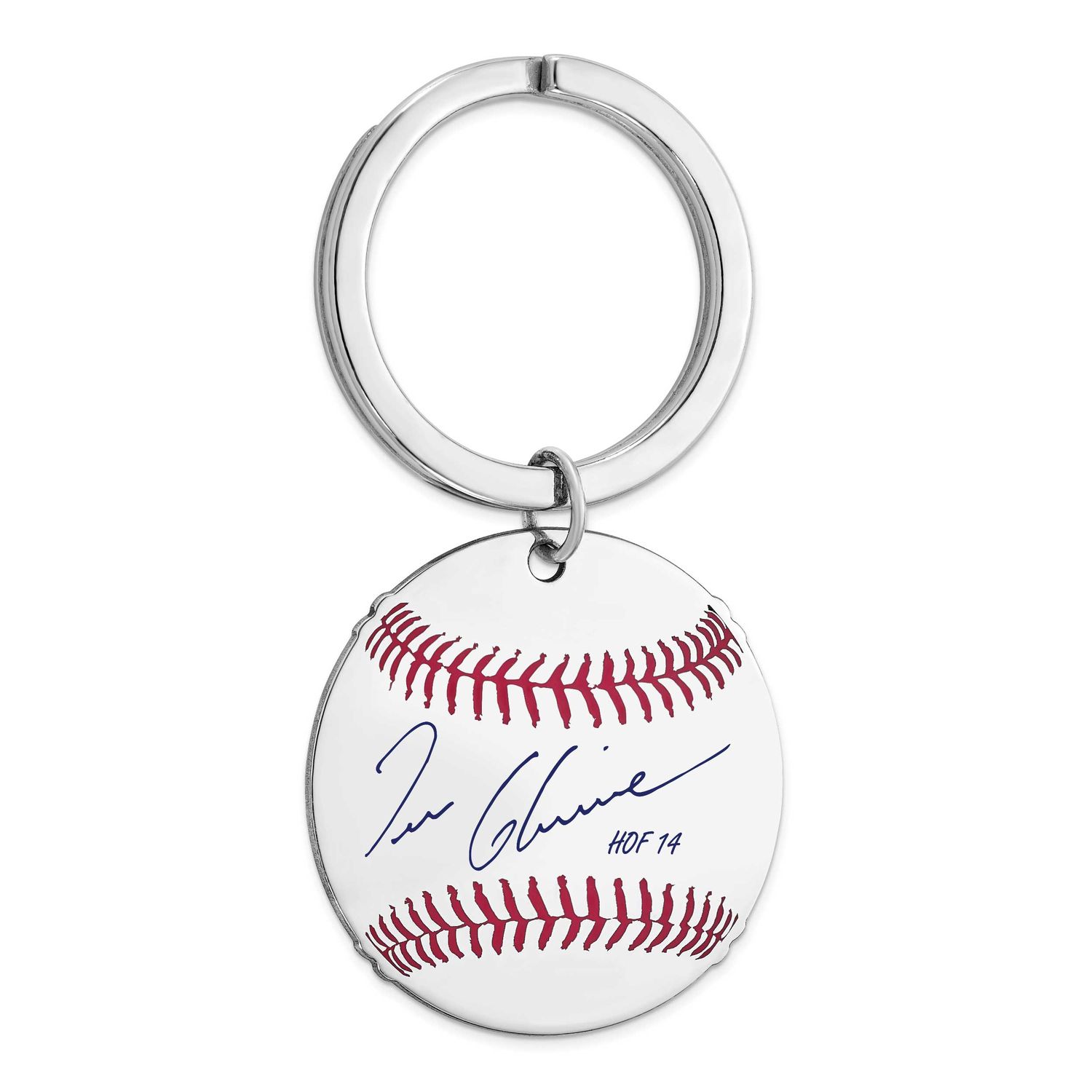 Tom Glavine Hall of Fame Signature Epoxy Baseball Keychain Sterling Silver SSHF03TG14, UPC: