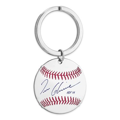 Tom Glavine Hall of Fame Signature Epoxy Baseball Keychain Sterling Silver SSHF03TG14, UPC: