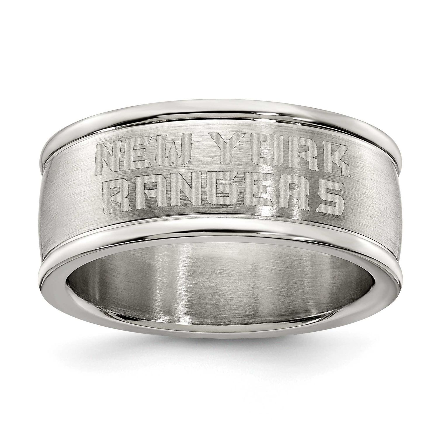New York Rangers Logo Band Ring Size 6 Stainless Steel RNG035-SZ6, UPC: 634401864642
