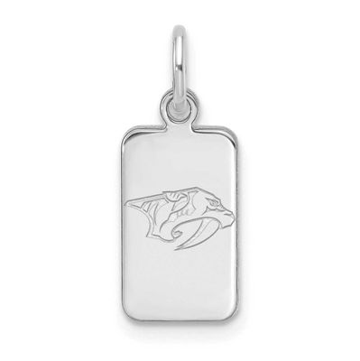 NHL Nashville Predators Tag Pendant Sterling Silver Rhodium-plated SS125PRE, UPC: 196904184899