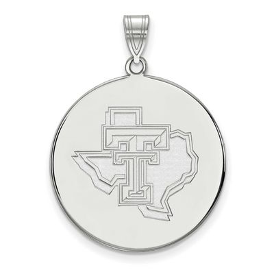 Texas Tech University State Outline Extra Large Disc Pendant 10k White Gold 1W077TXT, UPC: 88677479…
