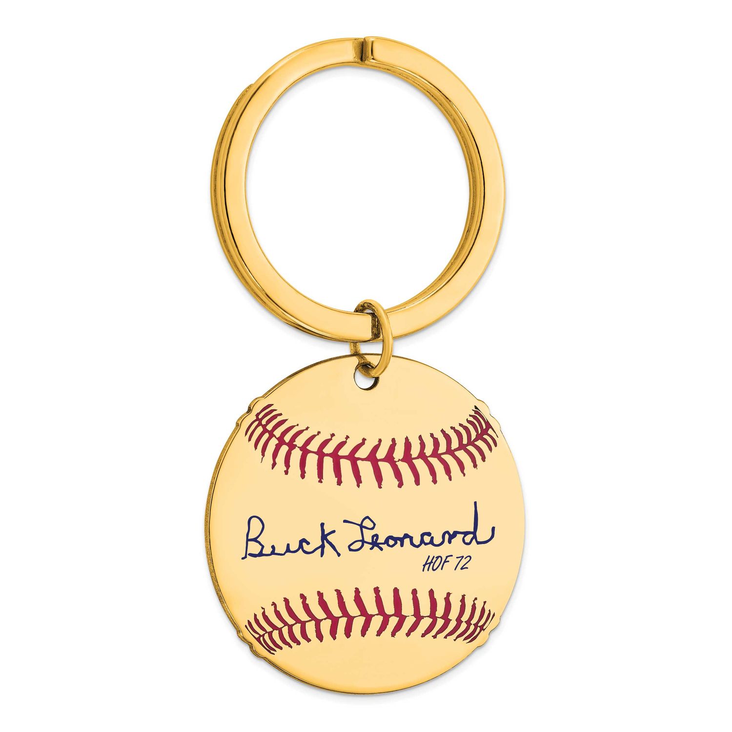 Buck Leonard Hall of Fame Signature Epoxy Baseball Keychain Gold-plated Sterling Silver GPHF03BL72,…