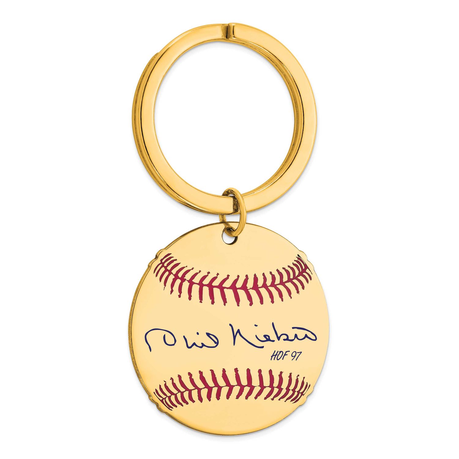 Phil Niekro Hall of Fame Signature Epoxy Baseball Keychain Gold-plated Sterling Silver GPHF03PN97, …