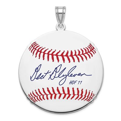 Bert Blyleven Hall of Fame Signature Large Epoxy Baseball Pendant Sterling Silver SSHF02BB11, UPC: