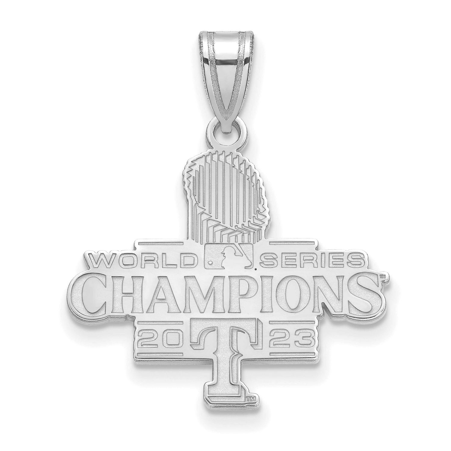 2023 World Series Champions Texas Rangers Large Pendant Sterling Silver SS003RAN23, UPC: 1969042043…