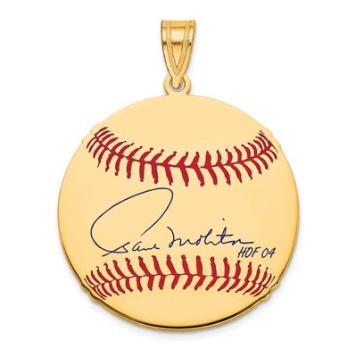 Paul Molitor Hall of Fame Signature Medium Epoxy Baseball Pendant 14k Gold 4YHF10PM04, UPC: