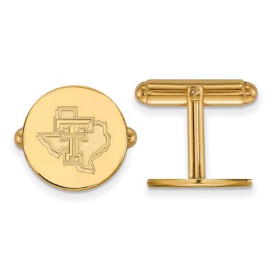 Texas Tech University State Outline Cufflinks 14k Gold 4Y052TXT, UPC: 886774884400