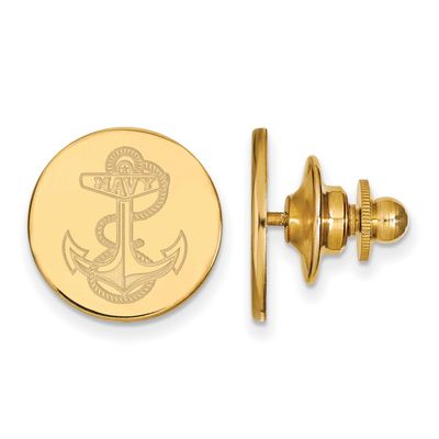 Us Naval Academy Anchor Lapel Pin Gold-plated Sterling Silver GP024USN, UPC: 886774928449