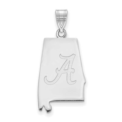 University of Alabama State Pendant Sterling Silver Rhodium-plated SS130UAL, UPC: 196904187104