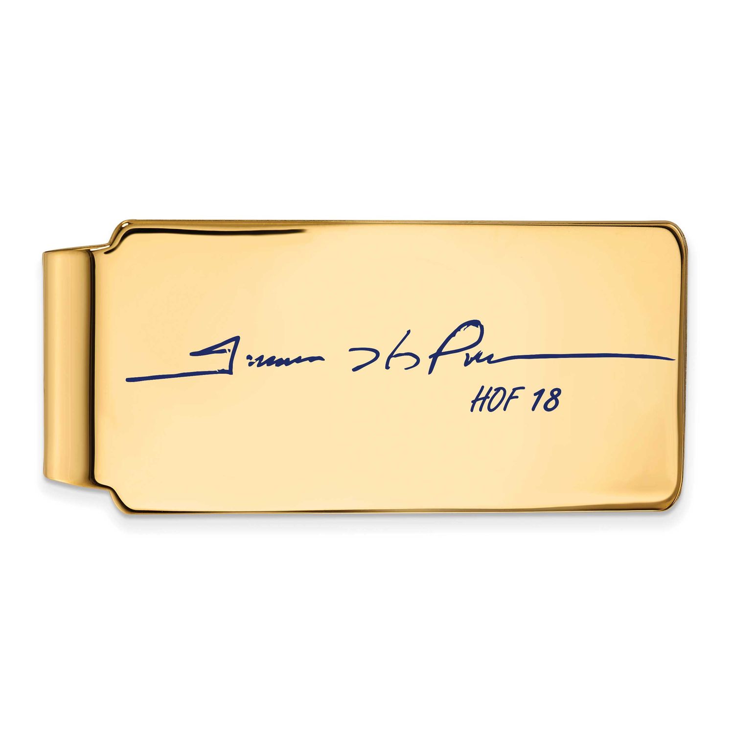 Trevor Hoffman Hall of Fame Signature Epoxy Money Clip Gold-plated Sterling Silver GPHF04TH18, UPC: