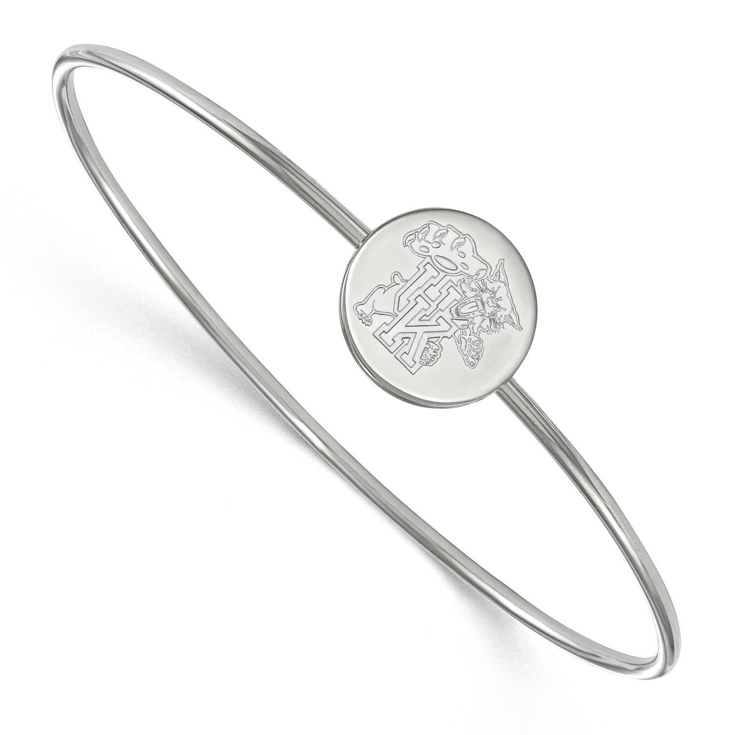 University of Kentucky Bangle Slip On Sterling Silver Rhodium-plated SS055UK-7, UPC: 886774726328