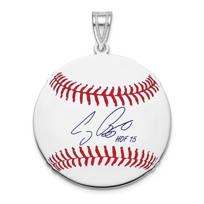 Craig Biggio Hall of Fame Signature Medium Epoxy Baseball Pendant Sterling Silver SSHF10CB15, UPC: