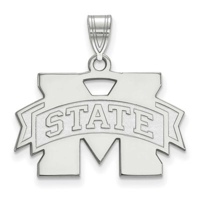 Mississippi State University Medium Pendant 10k White Gold 1W003MSS, UPC: 886774770499