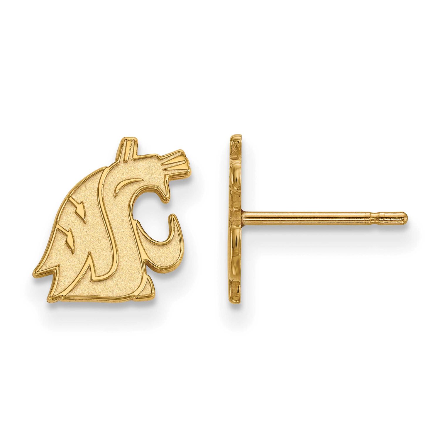 Washington State University Cougar Extra Small Post Earrings Gold-plated Sterling Silver GP045WAS, …