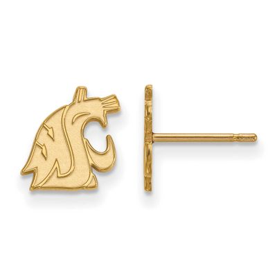 Washington State University Cougar Extra Small Post Earrings Gold-plated Sterling Silver GP045WAS, …