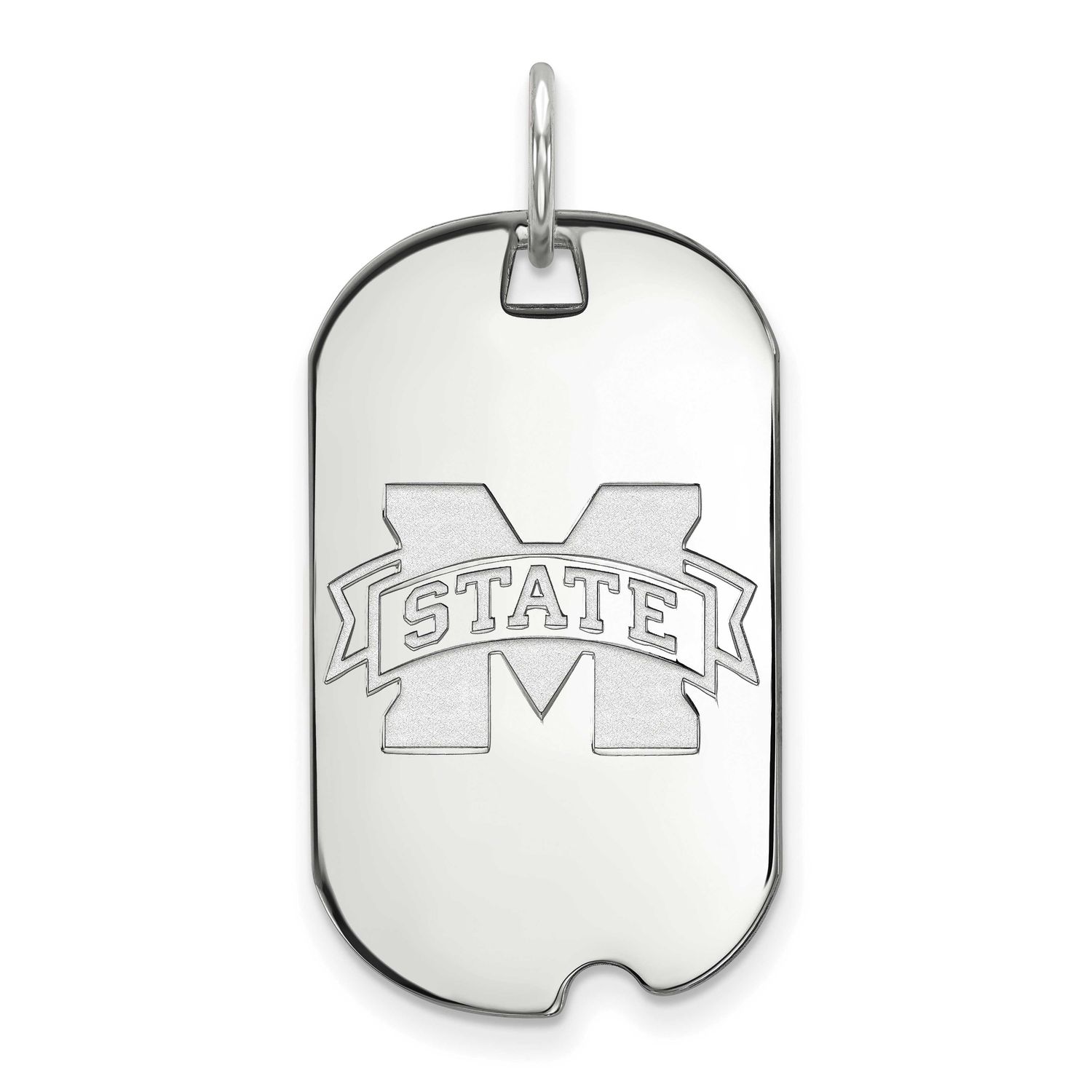 Mississippi State University Small Dog Tag 14k White Gold 4W027MSS, UPC: 886774845128
