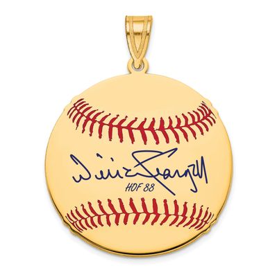 Willie Stargell Hall of Fame Signature Medium Epoxy Baseball Pendant 10k Gold 1YHF10WS88, UPC: