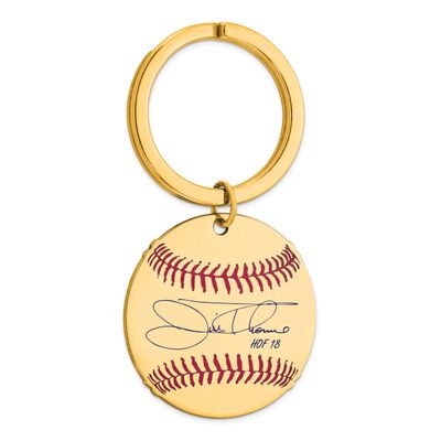 Jim Thome Hall of Fame Signature Epoxy Baseball Keychain Gold-plated Sterling Silver GPHF03JT18, UP…
