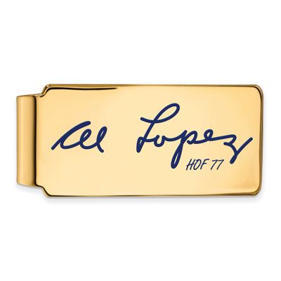 Al Lopez Hall of Fame Signature Epoxy Money Clip Gold-plated Sterling Silver GPHF04AL77, UPC: