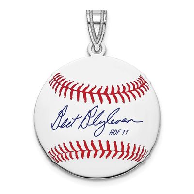 Bert Blyleven Hall of Fame Signature Small Epoxy Baseball Pendant Sterling Silver SSHF11BB11, UPC: