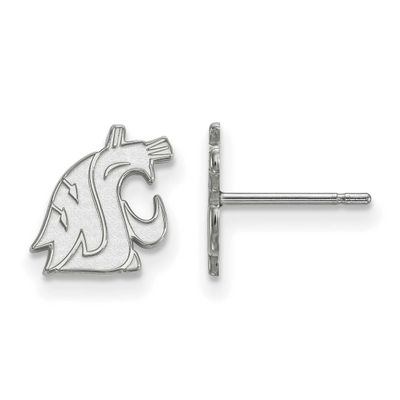 Washington State University Cougar Extra Small Post Earrings Sterling Silver Rhodium-plated SS045WA…