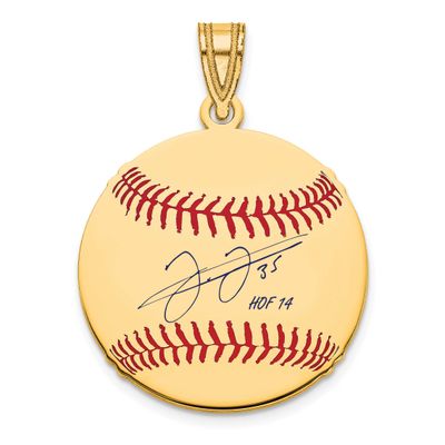 Frank Thomas Hall of Fame Signature Small Epoxy Baseball Pendant 10k Gold 1YHF11FT14, UPC: