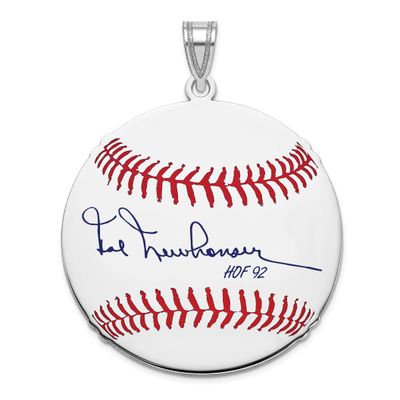 Hal Newhouser Hall of Fame Signature Large Epoxy Baseball Pendant Sterling Silver SSHF02HN92, UPC: