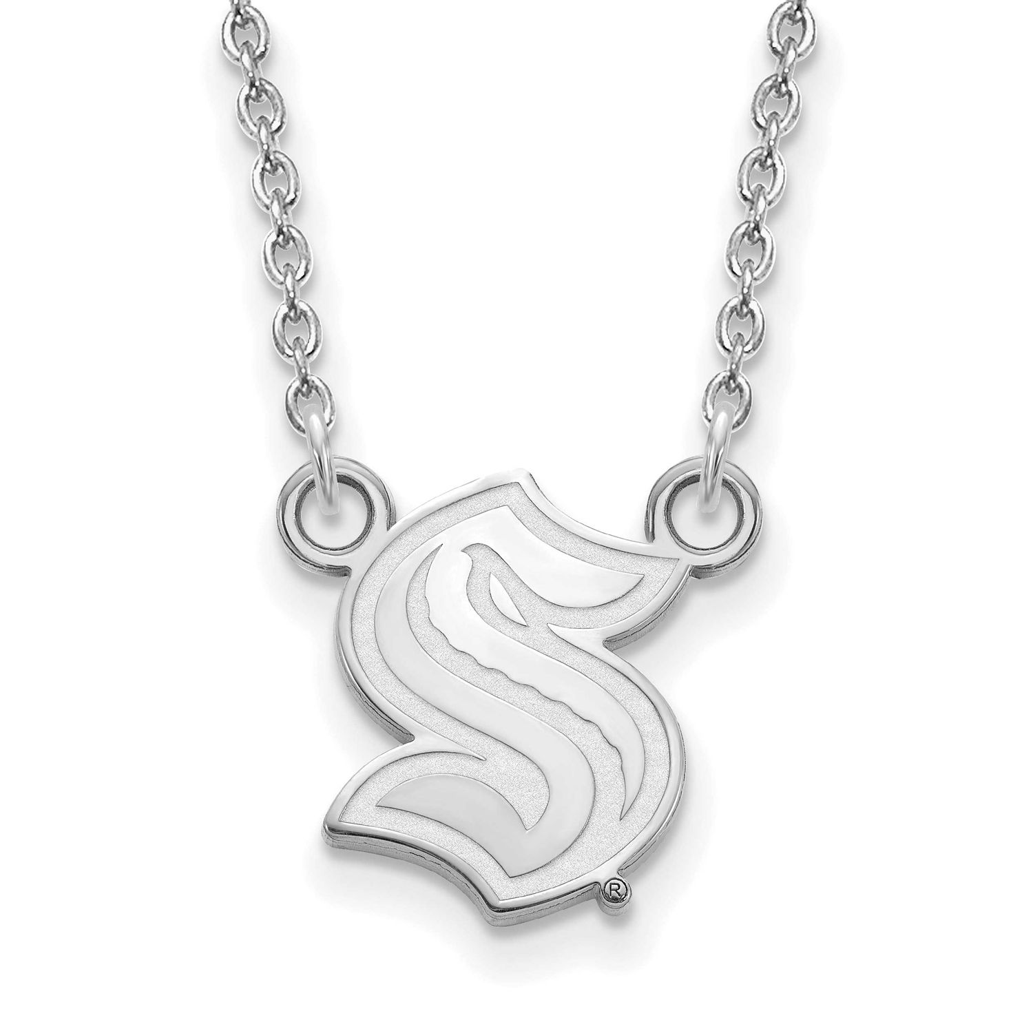 NHL Seattle Kraken Pendant Necklace Sterling Silver Rhodium-plated SS015KRA-18, UPC: