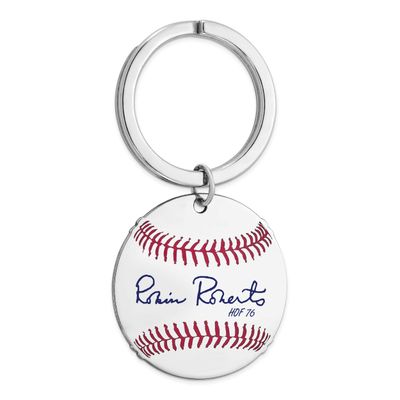 Robin Roberts Hall of Fame Signature Epoxy Baseball Keychain Sterling Silver SSHF03RR76, UPC: