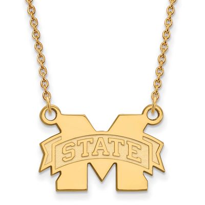 Mississippi State University Small Pendant with Necklace 14k Gold 4Y015MSS-18, UPC: 886774873343