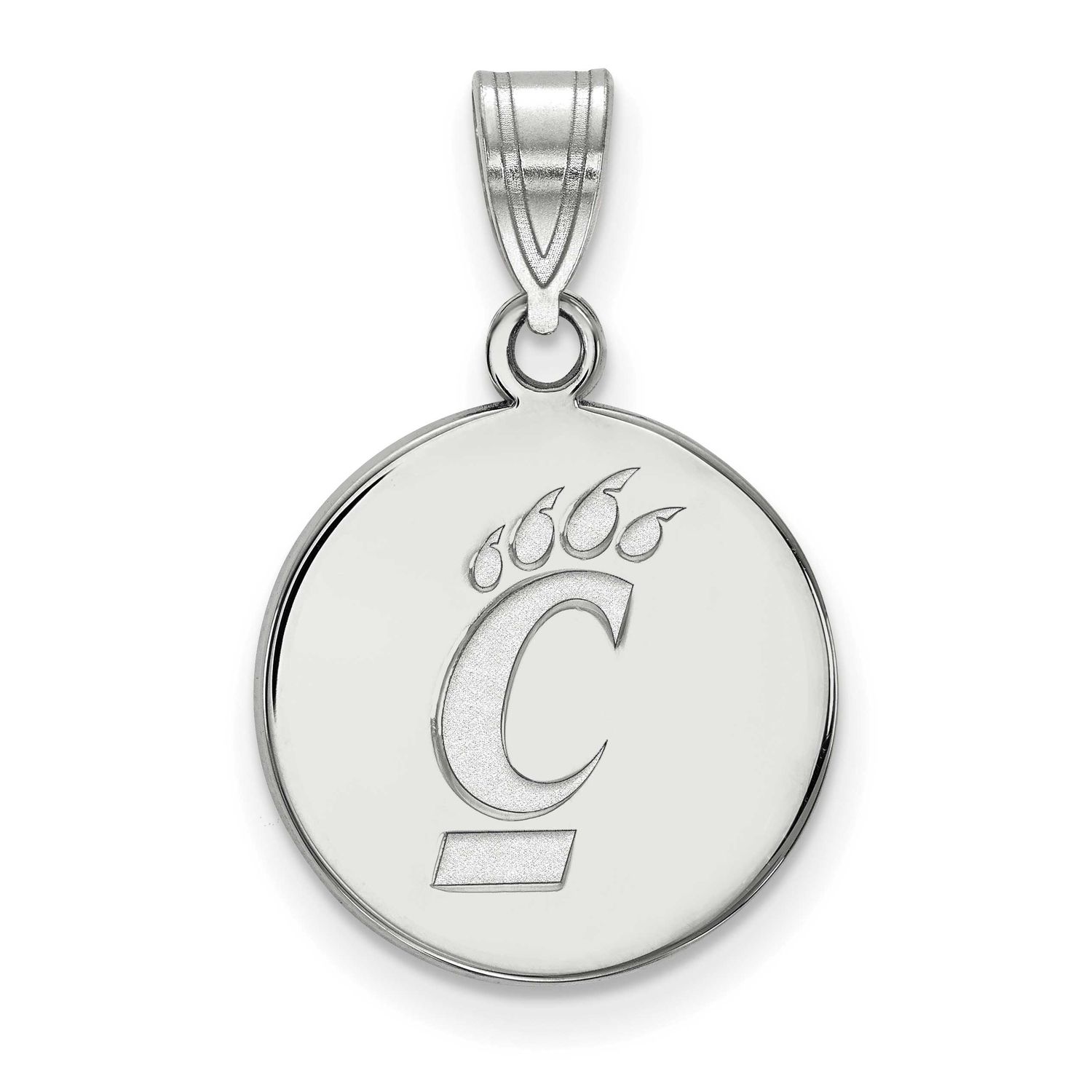 University of Cincinnati Medium Disc Pendant 14k White Gold 4W046UC, UPC: 886774849652