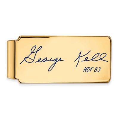 George Kell Hall of Fame Signature Epoxy Money Clip Gold-plated Sterling Silver GPHF04GK83, UPC: