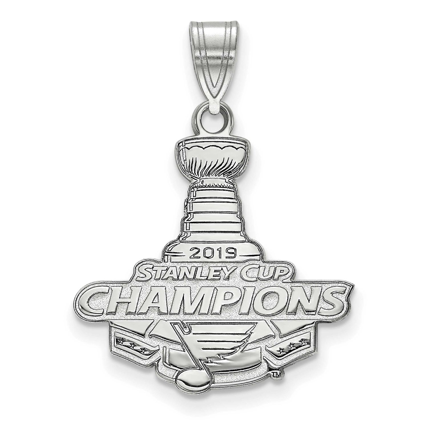 2019 Stanley Cup Champions St. Louis Blues Large Pendant 10k White Gold 1W002BLE19, UPC: 1911014829…