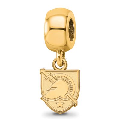 U.S. Military Academy Letter A Extra Small Dangle Bead Charm Gold-plated Sterling Silver GP022USMA,…