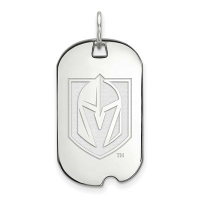 Vegas Golden Knights Small Dog Tag Sterling Silver Rhodium-plated SS016VGK, UPC: 191101413667