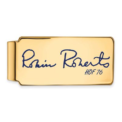 Robin Roberts Hall of Fame Signature Epoxy Money Clip Gold-plated Sterling Silver GPHF04RR76, UPC: