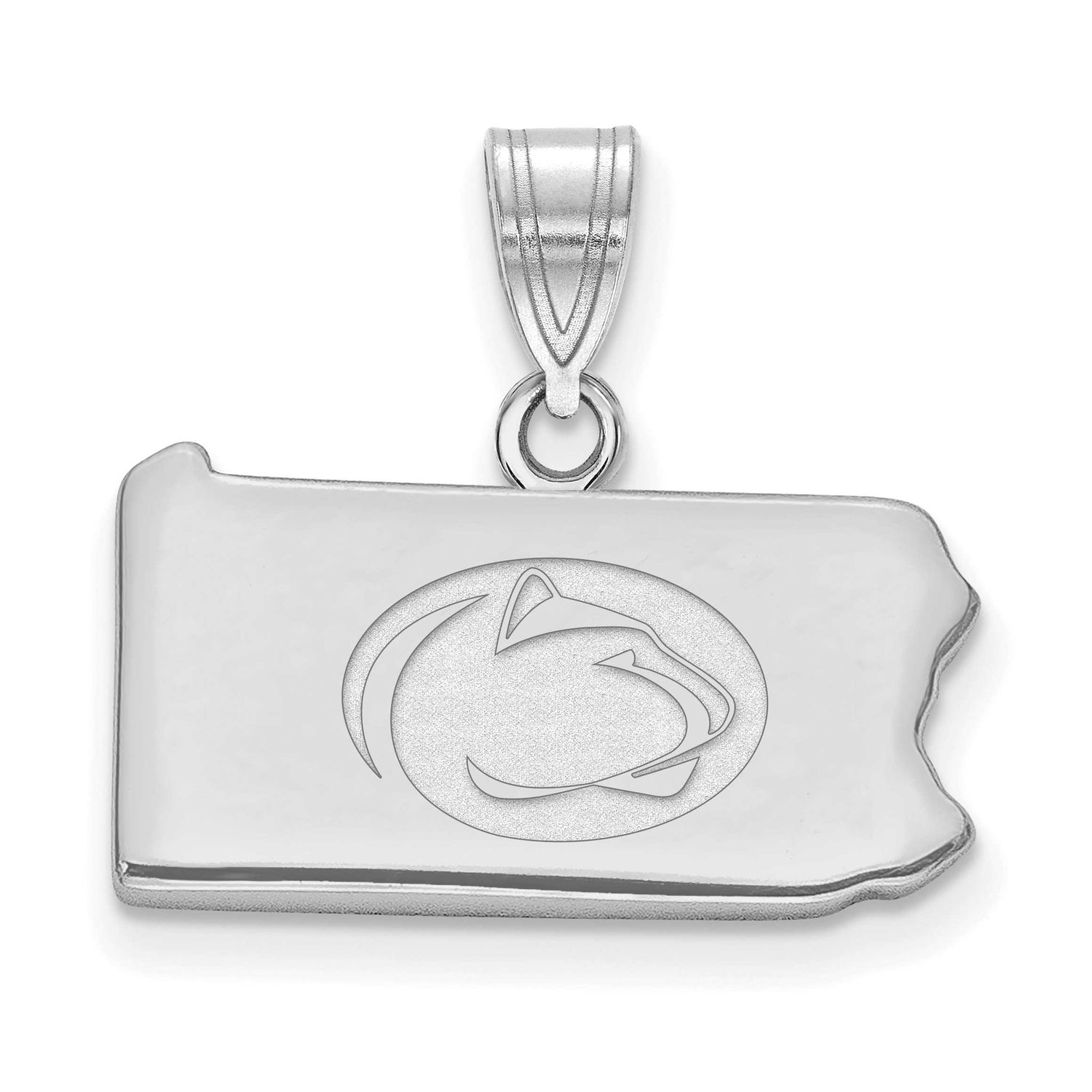 Penn State University State Pendant Sterling Silver Rhodium-plated SS130PSU, UPC: 196904187067