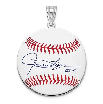 Rollie Fingers Hall of Fame Signature Medium Epoxy Baseball Pendant Sterling Silver SSHF10RF92, UPC: