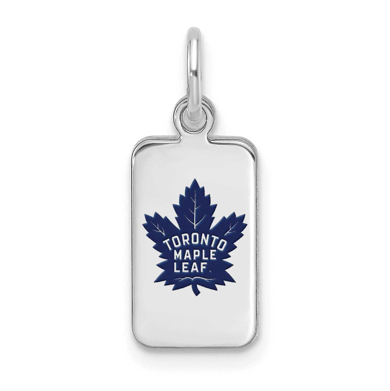 NHL Toronto Maple Leafs Enamel Tag Pendant Sterling Silver Rhodium-plated SS126MLE, UPC: 1969041844…