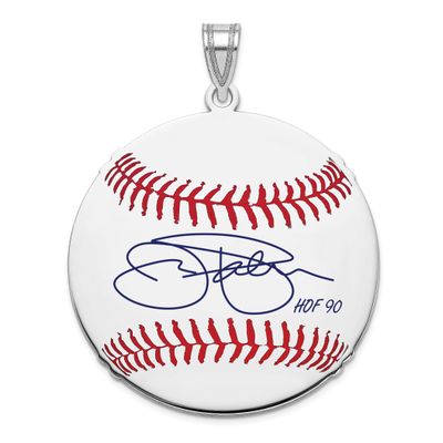 Jim Palmer Hall of Fame Signature Large Epoxy Baseball Pendant Sterling Silver SSHF02JP90, UPC: