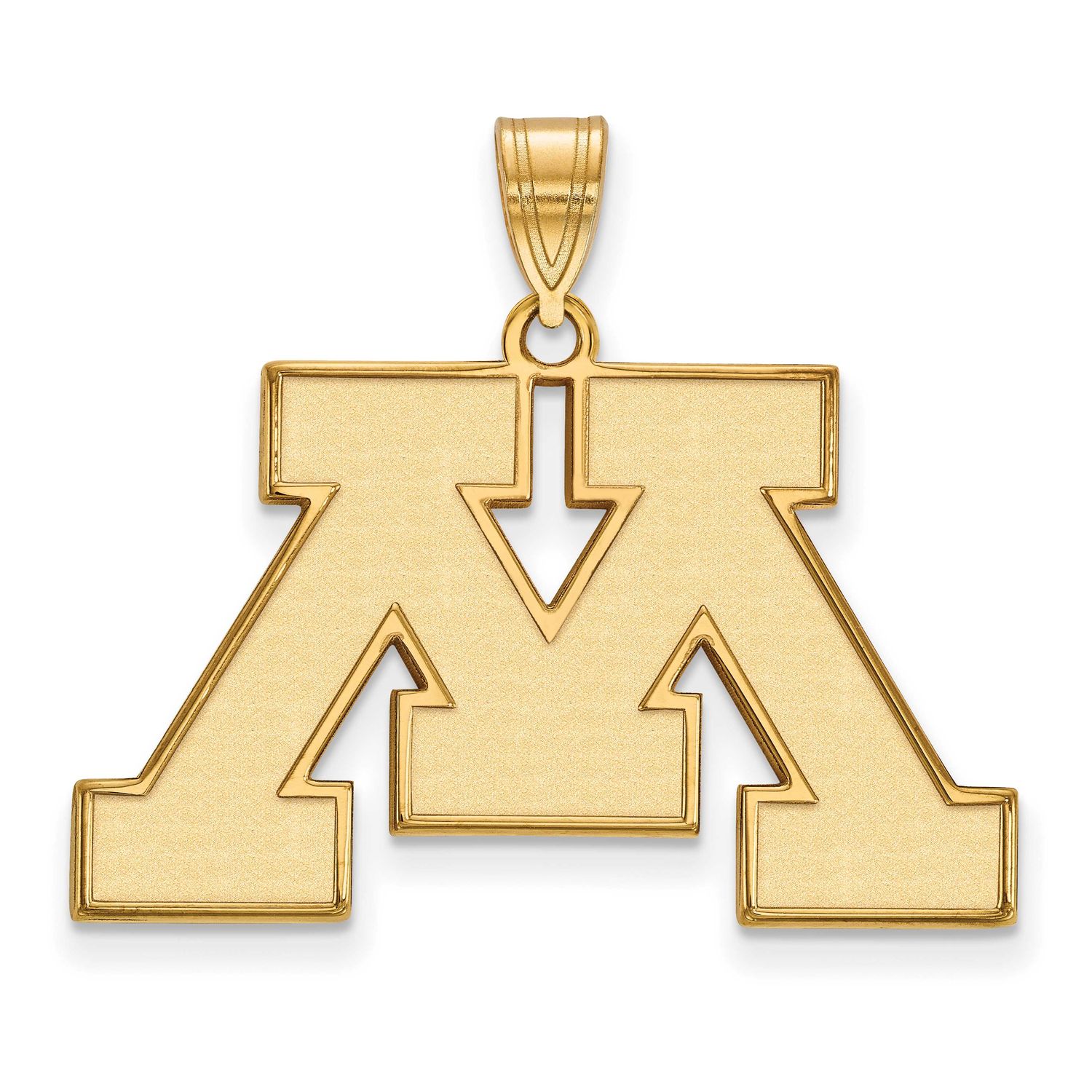 University of Minnesota Letter M Large Pendant Gold-plated Sterling Silver GP004UMN, UPC: 886774899…