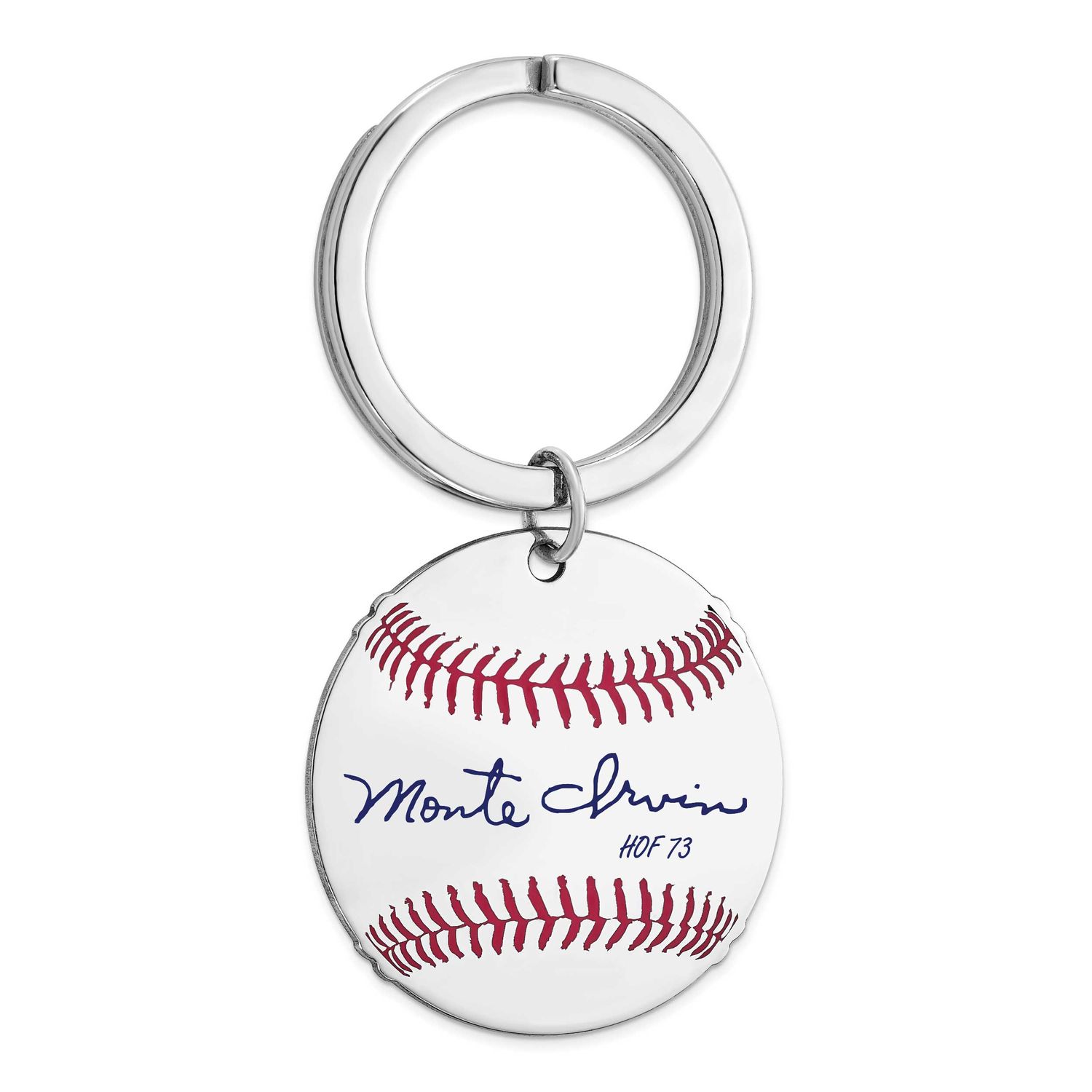 Monte Irvin Hall of Fame Signature Epoxy Baseball Keychain Sterling Silver SSHF03MI73, UPC: