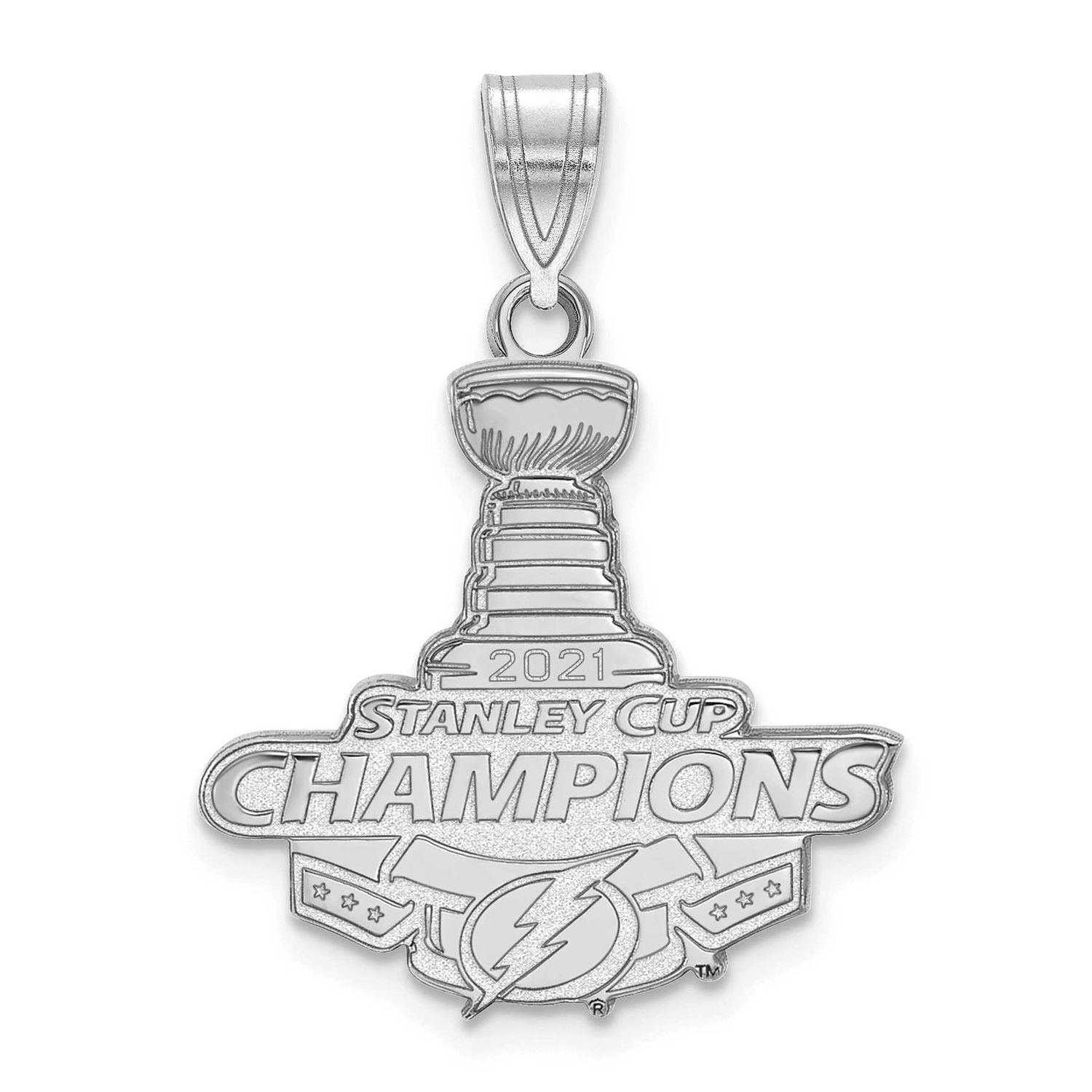 2021 Stanley Cup Champions Tampa Bay Lightning Large Pendant Sterling Silver SS003LIG21, UPC: