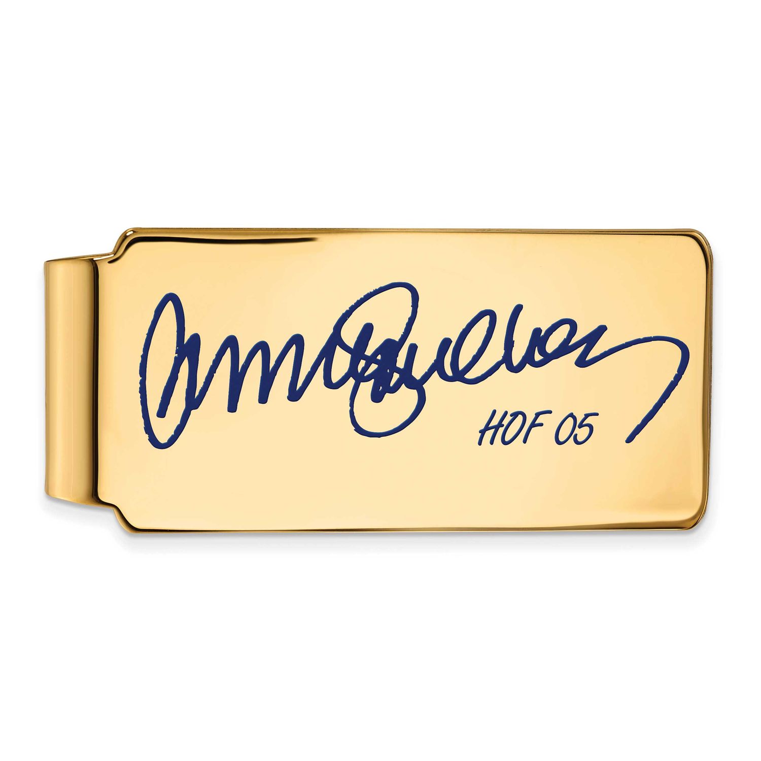 Ryne Sandberg Hall of Fame Signature Epoxy Money Clip Gold-plated Sterling Silver GPHF04RS05, UPC: