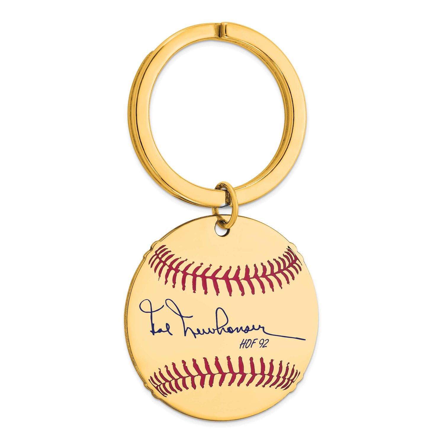Hal Newhouser Hall of Fame Signature Epoxy Baseball Keychain Gold-plated Sterling Silver GPHF03HN92…