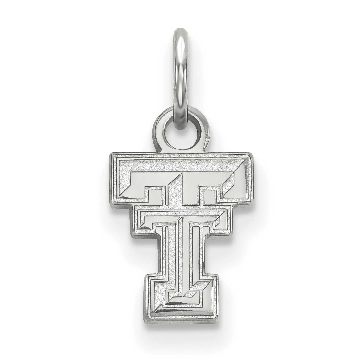 Texas Tech University T-T Extra Small Pendant 10k White Gold 1W001TXT, UPC: 886774766621