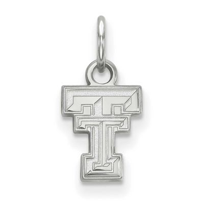 Texas Tech University T-T Extra Small Pendant 10k White Gold 1W001TXT, UPC: 886774766621