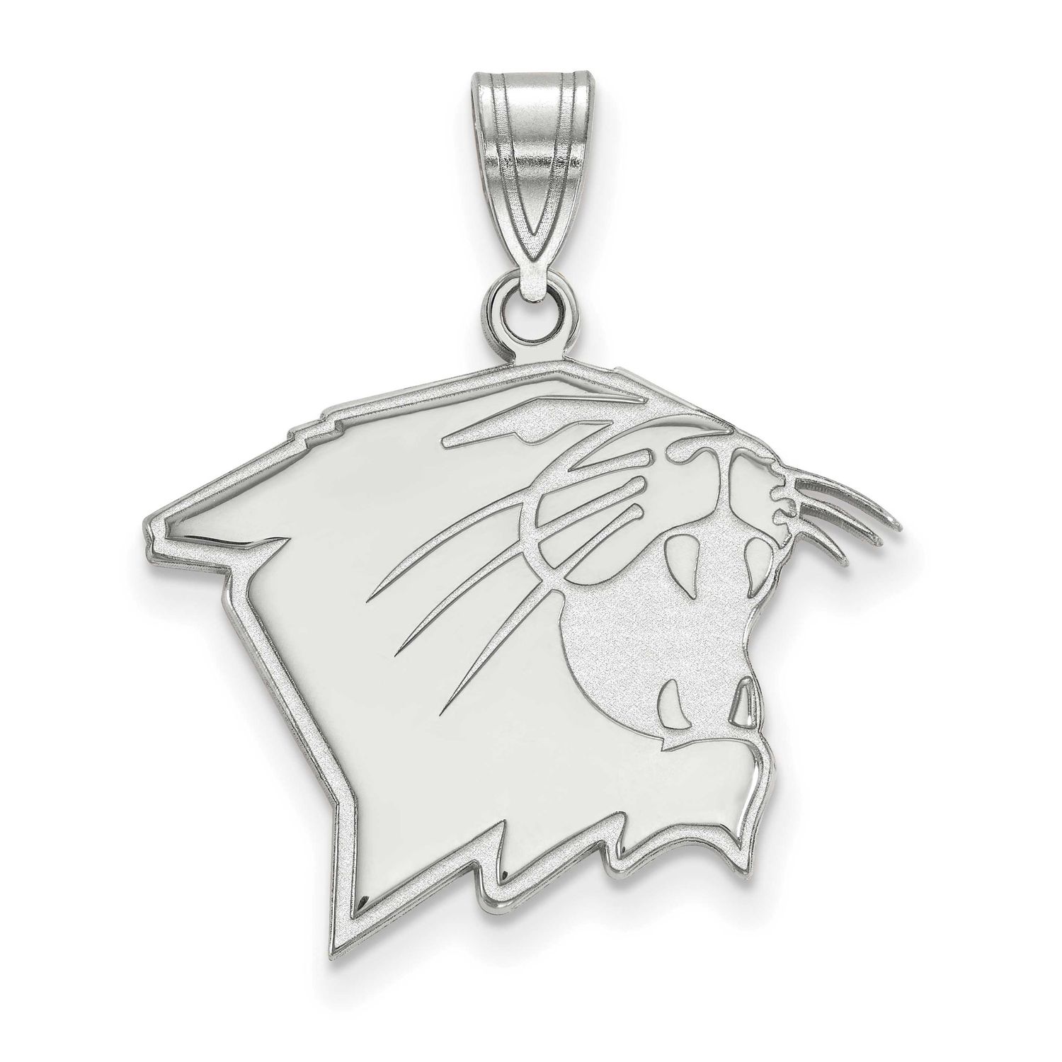 Northwestern University Wildcat Large Pendant Sterling Silver Rhodium-plated SS006NWU, UPC: 8867746…