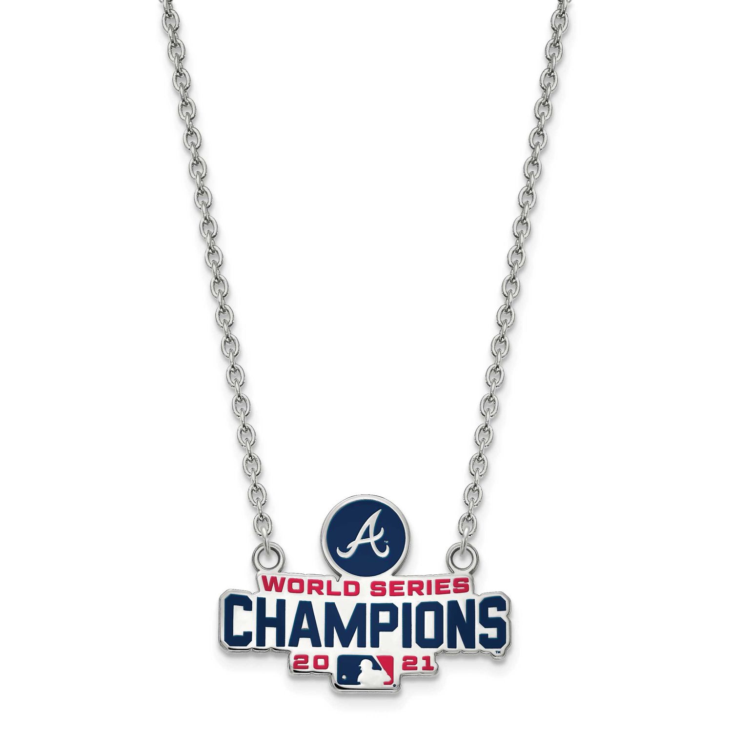2021 World Series Champions Atlanta Braves Large Pendant with  Neckla Sterling Silver SS012BRA21-18…